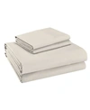PURITY HOME 400 THREAD COUNT COTTON SOLID WRINKLE RESISTANT SATEEN SHEET SET PILLOWCASES