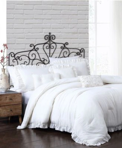 Montage Home Davina Enzyme Ruffled 6 Piece Comforter Set Bedding In Ivory