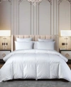 Beautyrest All Seasons Damask Strie Hungarian Goose Down Comforter Collection In White