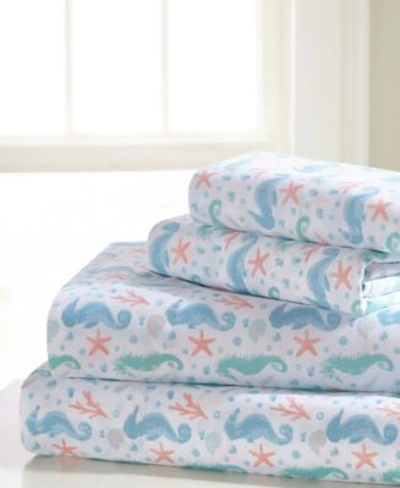 Universal Home Fashions Seahorse Sheet Set Bedding In Multi