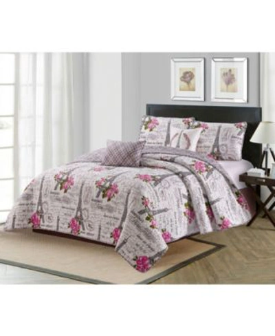 Harper Lane Vintage Paris Quilt Sets Bedding In Pink