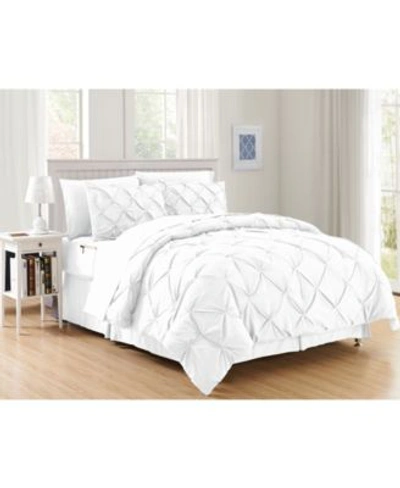 Elegant Comfort Pintuck 8 Pc. Comforter Sets Bedding In Aqua