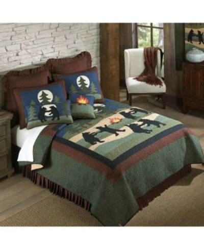 American Heritage Textiles Bear Dance Cotton Quilt Collection Bedding In Multi