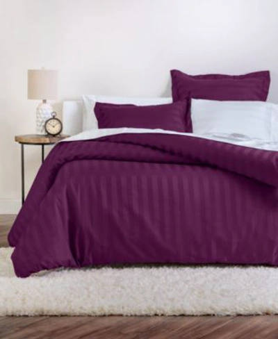 Charter Club Damask 1.5 Stripe 100 Supima Cotton 550 Thread Count 3 Pc. Duvet Cover Collection Created For Macys  In Neo Natural