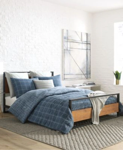 Kenneth Cole New York Holden Grid Comforter Set In Indigo