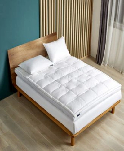 Serta 2 Feather Down Fiber Top Featherbeds In White