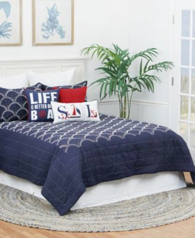 C & F Home Scallop Quilt Set Collection In Blue