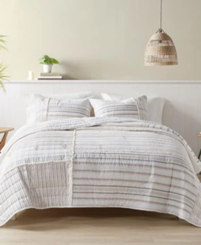 Ink+ivy Nkivy Salar Cotton Printed Coverlet Collection Bedding In Natural