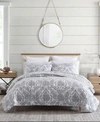 Stone Cottage Doires Damask Quilt Set Collection Bedding In Gray