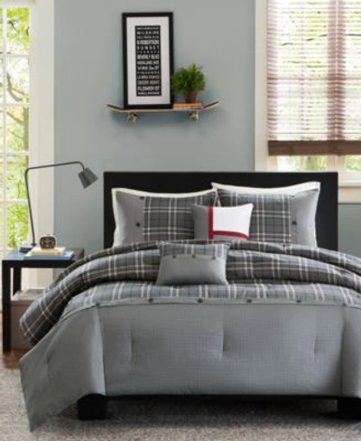 Intelligent Design Daryl 5 Pc. Comforter Sets Bedding In Grey