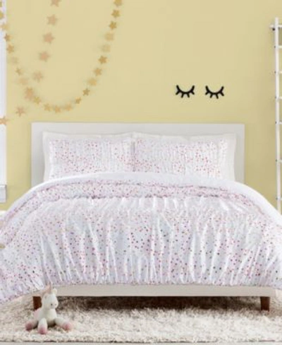Urban Playground Iridescent Star Comforter Sets Bedding In White