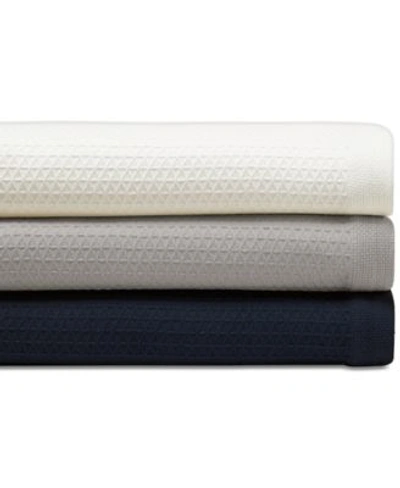 Nautica Baird Cotton Dobby Blankets In Navy