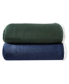 Eddie Bauer Solid Ultra Soft Plush Blanket Bedding In Dark Pine