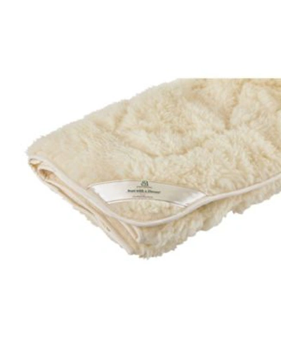 Sleep & Beyond Mydual Washable Reversible Wool Mattress Pad Collection In Ivory