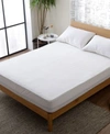 Cheer Collection Velvet Plush Waterproof Mattress Protector Collection In White