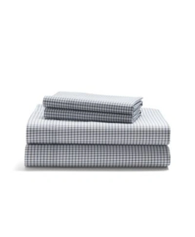 Lauren Ralph Lauren Sloane Checked Cotton Percale Sheets Bedding In Gray