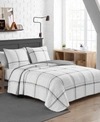 Nautica Fleetville Cotton Reversible 2 Piece Quilt Set, Twin In Gray