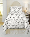 Pointehaven Autumn Deer Print Heavy Weight Cotton Flannel Duvet Cover Sets In Autumn Dee