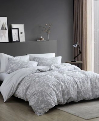 Kenneth Cole New York Merrion Cotton Duvet Cover Set Collection Bedding In Light Gray