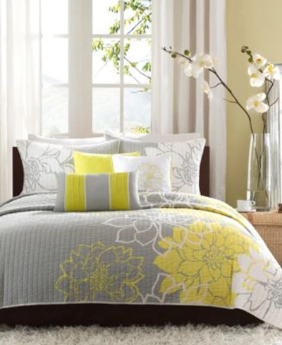 Madison Park Lola Reversible Coverlet Sets In Yellow