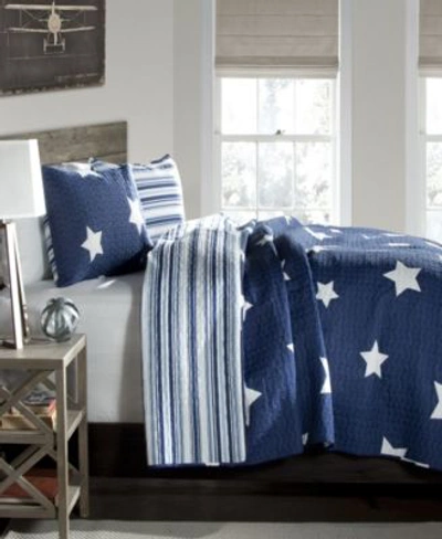 Lush Decor Star 3 Pc. Quilt Sets In Navy