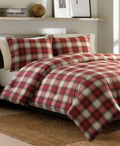 Eddie Bauer Navigation Plaid Comforter Sets Bedding In Red