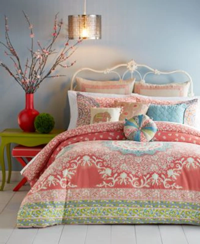 Jessica Simpson Amrita Medallion Comforter Sets Bedding In Coral