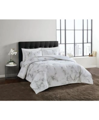 Vince Camuto Home Vince Camuto Amalfi Comforter Set Collection Bedding In White/black