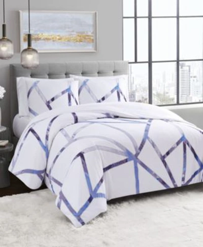 Vince Camuto Home Vince Camuto Obelis Metallic Comforter Sets Bedding In Blue