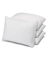Ella Jayne Plush Allergy Resistant Medium Down Like Fiber Filled Pillow Set Of Four In White