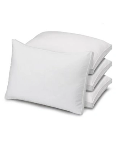 Ella Jayne Plush Allergy Resistant Medium Down Like Fiber Filled Pillow Set Of Four In White