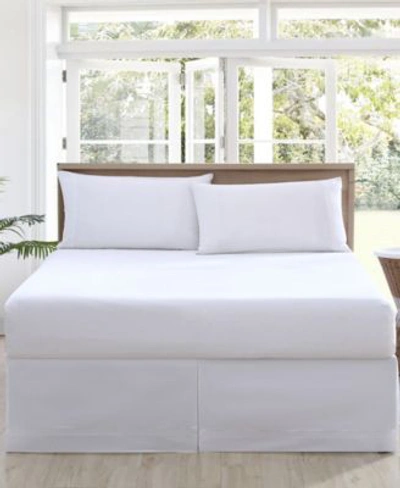 Tommy Bahama Home Tommy Bahama Solid Tailored Bed Skirt Bedding In White
