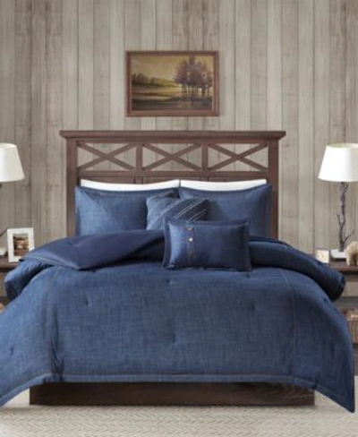 Woolrich Perry 5 Pc. Denim Comforter Sets In Blue