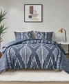 INK+IVY INKIVY INARI COTTON PRINTED COMFORTER COLLECTION BEDDING
