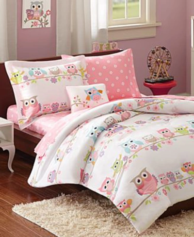 Mi Zone Kids Wise Wendy White 8 Piece Reversible Bedding Collection Bedding In Pink