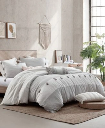 Peri Home Panama Stripe Comforter Set Collection Bedding In Gray