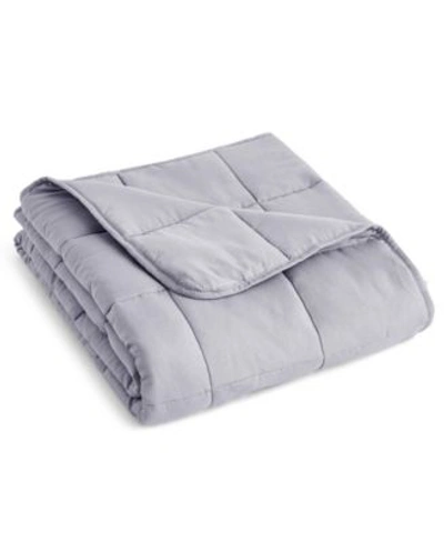 Pur And Calm Pur Calm Silvadur Plush Microfiber Weighted Blanket Collection Bedding In Navy