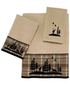 AVANTI WOODVILLE PLAID BORDERED COTTON BATH TOWELS