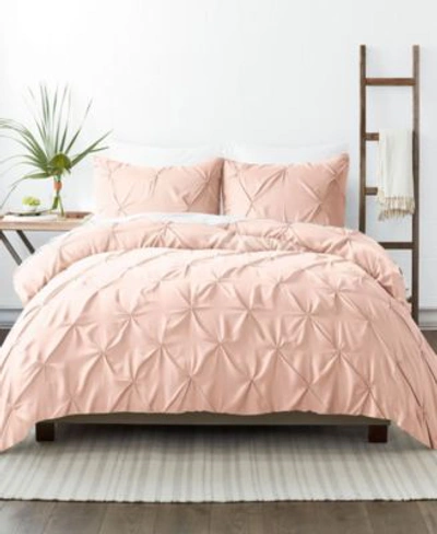 Ienjoy Home Home Premium Ultra Soft Pinch Pleat Duvet Cover Sets Collection Bedding In Blush