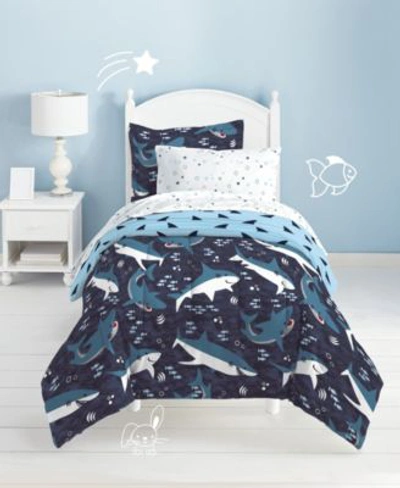 Macy's Dream Factory Sharks Comforter Sets Bedding In Blue