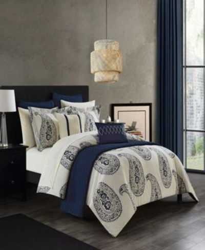 Chic Home Maison Comforter Sets Bedding In Navy