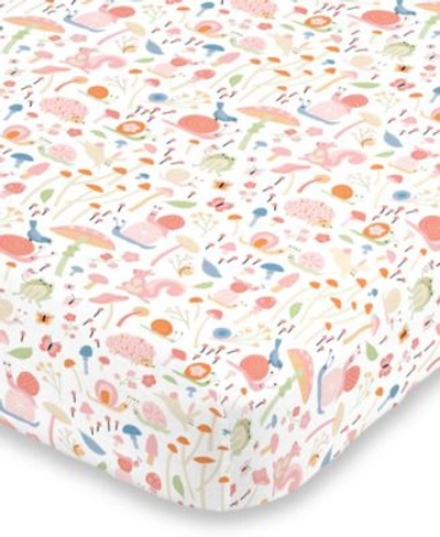 Macy's Spring Garden Fitted Super Soft Crib Sheet Bedding In Pink