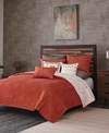 Ink+ivy Closeout Inkivy Kandula Reversible 3 Pc. Quilt Sets In Coral