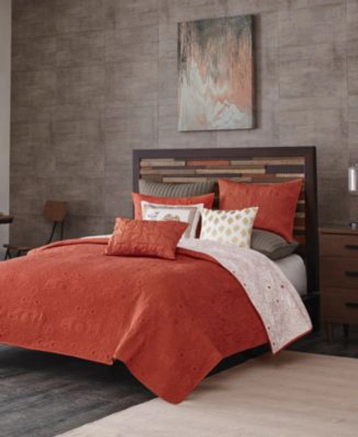 Ink+ivy Inkivy Kandula Reversible 3 Piece Coverlet Sets Bedding In Coral