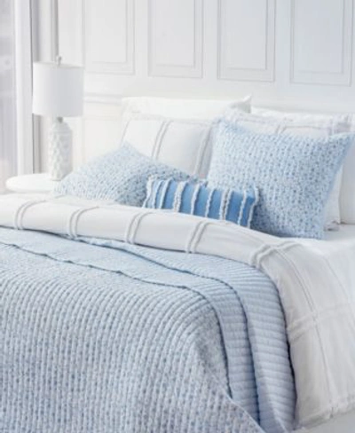 Martha Stewart Collection Leigh Floral Quilt Sets Created For Macys In Blue
