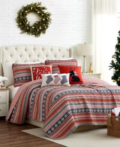 Southshore Fine Linens Cozy Cottage Oversized Reversible 6 Piece Quilt Set Collection In Multi