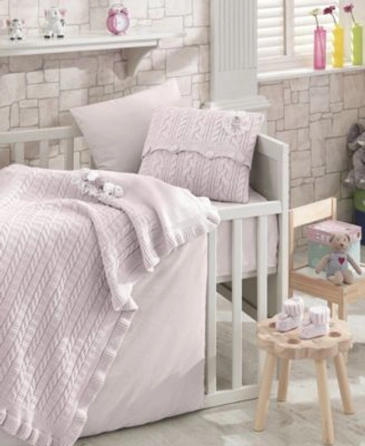 Nipperland Rozy Premium 6 Piece Crib Bedding Set Bedding In Light Past