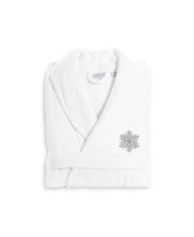 Linum Home Textiles Embroideredluxury Terry Bathrobe Collection Bedding In White