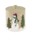 AVANTI SNOWMAN GATHERING HOLIDAY RESIN COVERED JAR