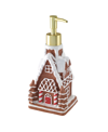 Avanti Gingerbread House Holiday Resin Soap/lotion Dispenser In Brown